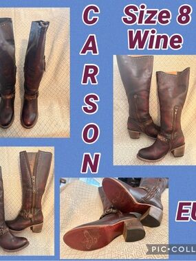freebird Carson Knee-High Heeled Boots in Wine